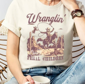 Wranglin feral children print for sale