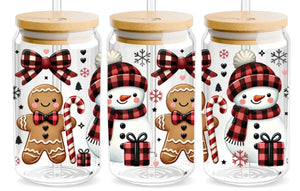 Gingerbread man and snowman wrap for sale