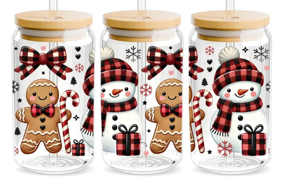 Gingerbread man and snowman wrap for sale