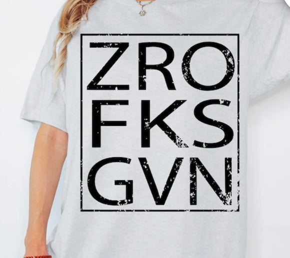 Zero effs given print for sale