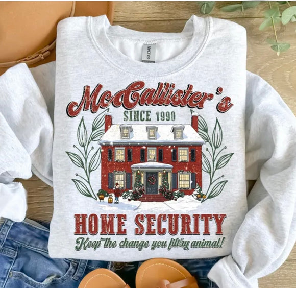 McAllister home security (must also add a shirt)