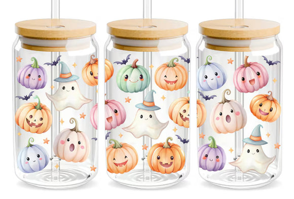 Cute pumpkin faces (must also add a cup)