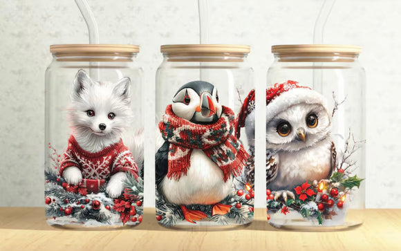 Cute winter animals (must also add a cup)