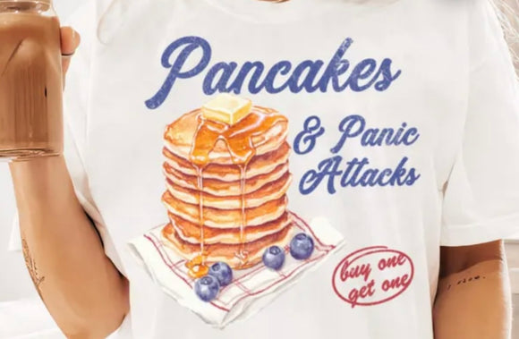Pancakes and panic attacks dtf print
