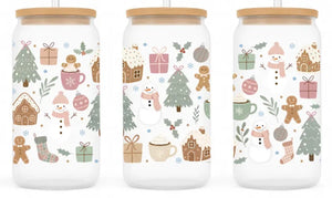 Pastel Christmas collage wrap for sale