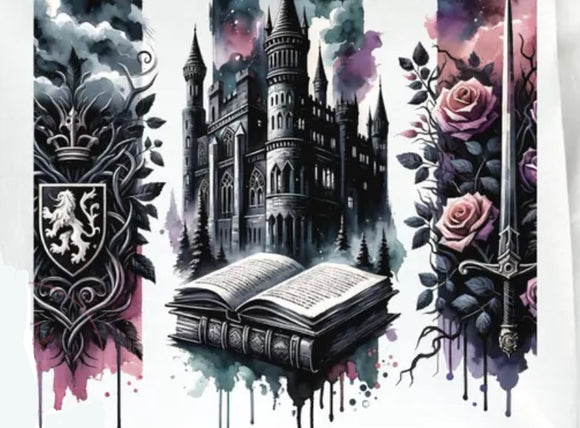 Fantasy book dtf print