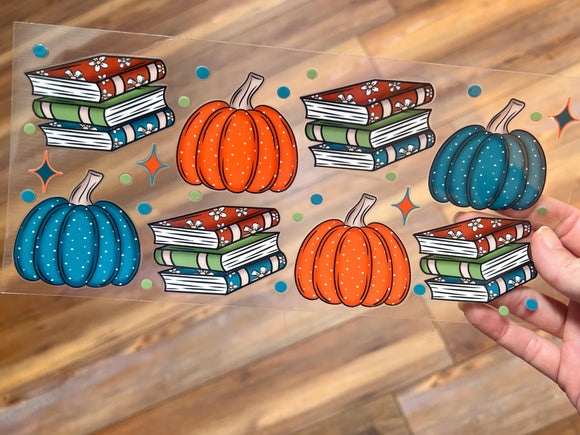 Books and pumpkins (must also add a cup)