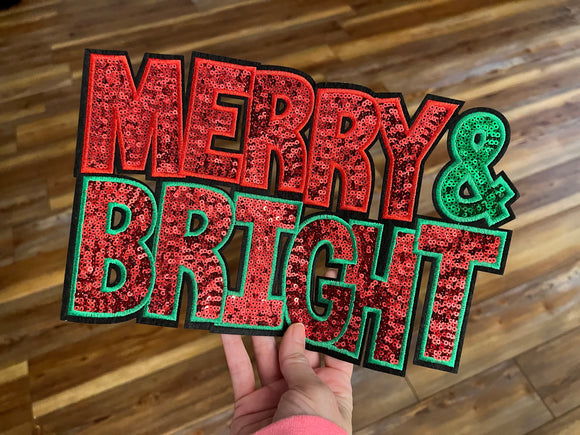 Merry and bright patch (must also add a shirt)