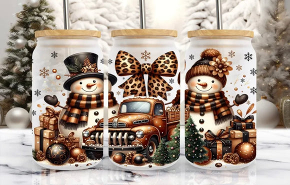 Neutral colored snowman (must also add a cup)