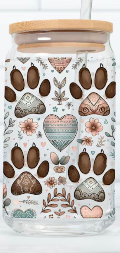 Boho dog paws (must also add a cup)