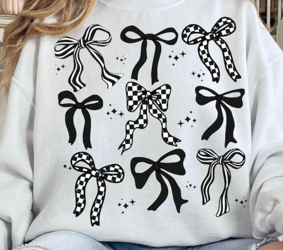 Black bows print for sale