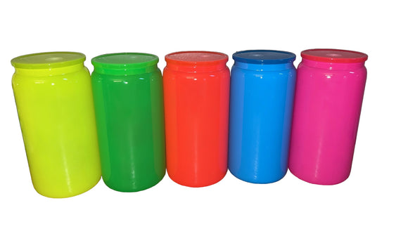 Neon glass 16oz cups