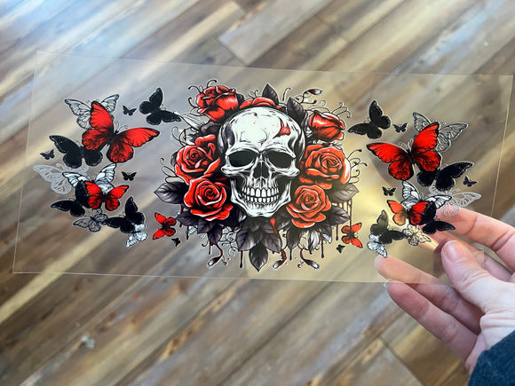 Skull and flowers wrap for sale