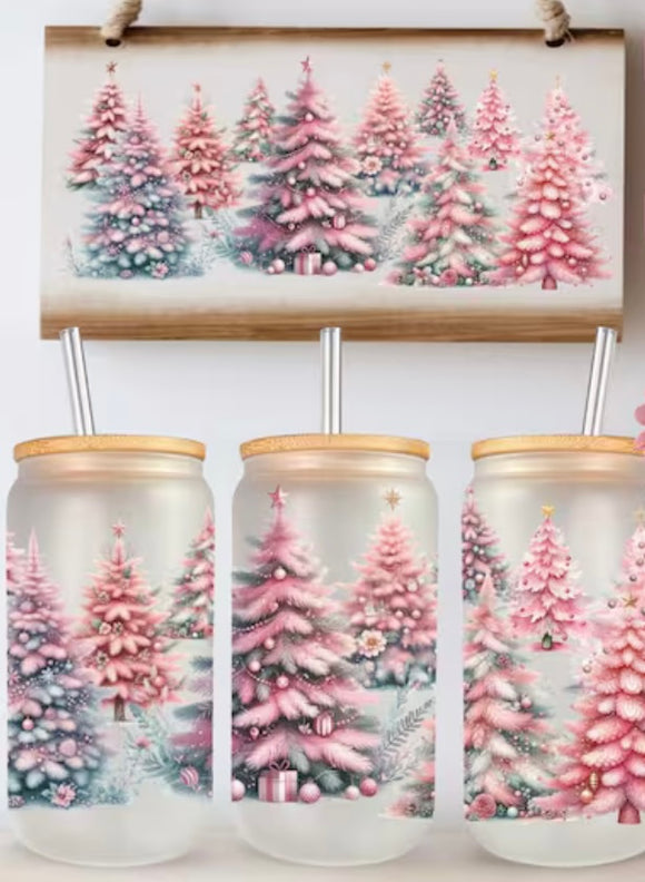 Pink Christmas trees (must also add a cup)