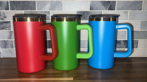 20oz Christmas colored mugs