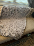 CUSTOM 40x60 chunky knitted blanket