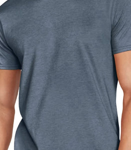 Heather indigo short sleeve unisex tshirt