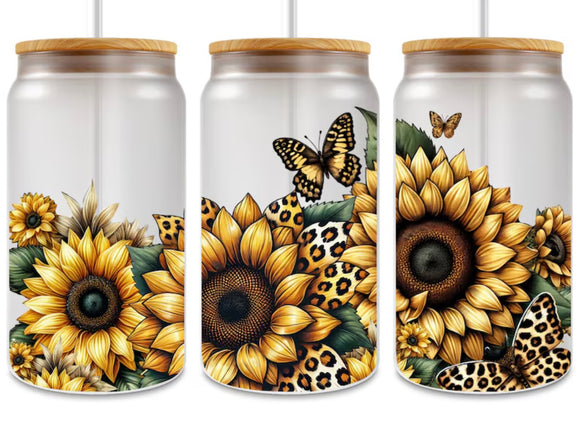 Leopard print sunflowers (must also add a cup)