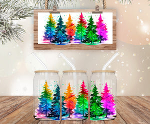 Colorful Christmas trees  (must also add a cup)