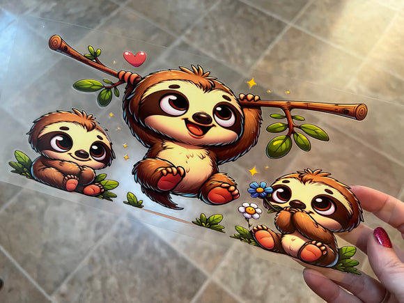 Silly sloth wrapped cup