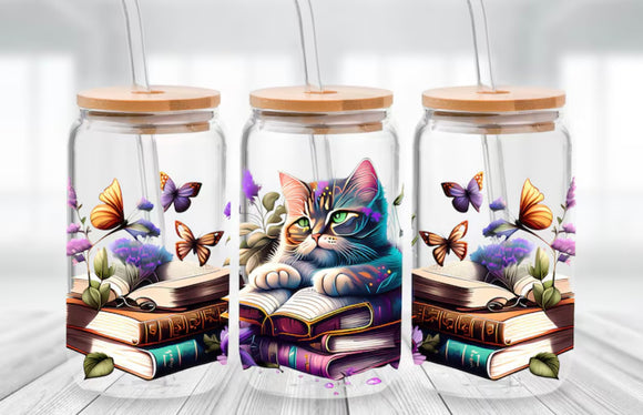 Books and cats (must also add a cup)