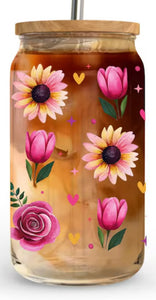 Roses and daisies (must also add a cup)