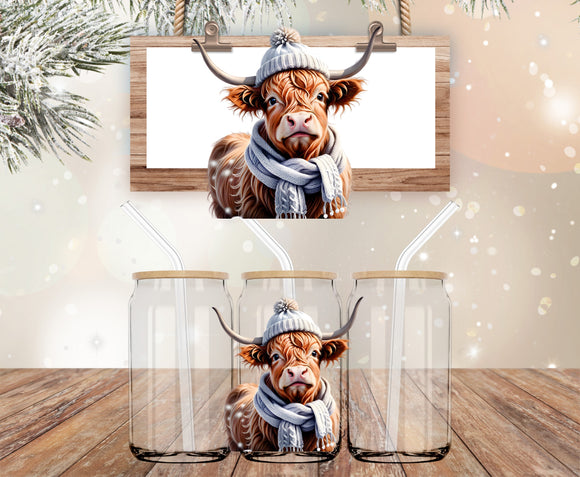 Winter cow decal (must also add a cup)