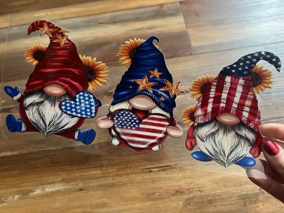 Patriotic gnomes wrapped cup