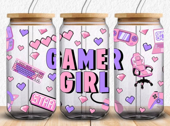 Gamer girl (must also add a cup)
