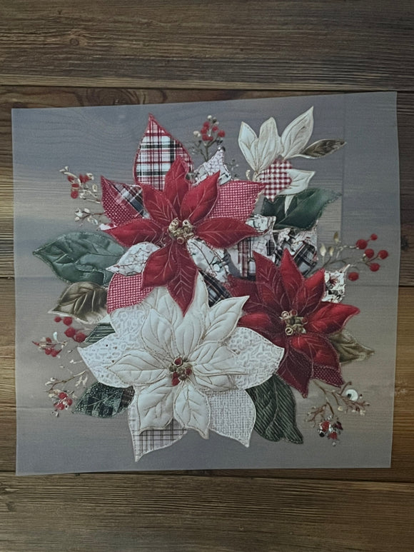 Poinsetta patchwork print for sale
