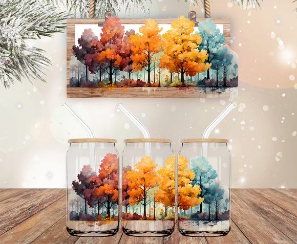 Colorful trees (must also add a cup)