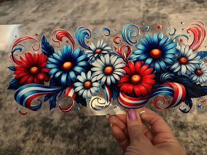 Patriotic flowers wrap for sale