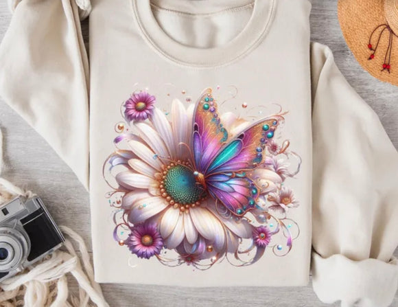 Floral butterfly print for sale