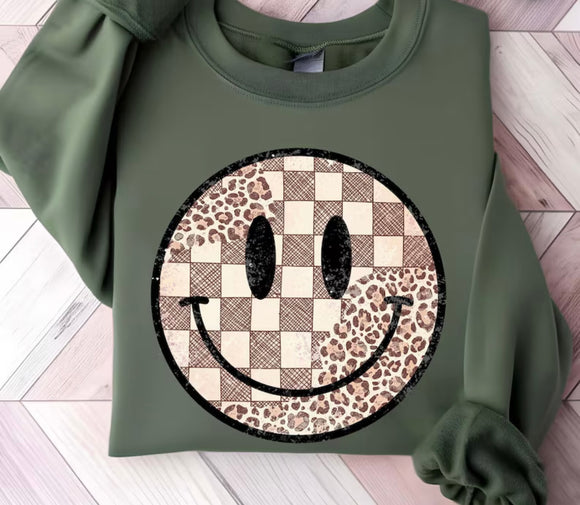 Neutral colored smiley print for sale