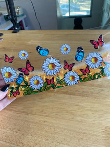 Daisy and butterfly  (must also add cup)