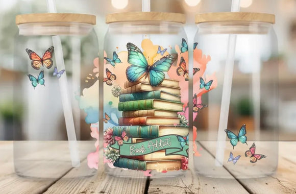 Books and butterflies (must also add a cup)