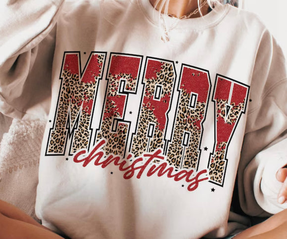 Merry Christmas red leopard print for sale