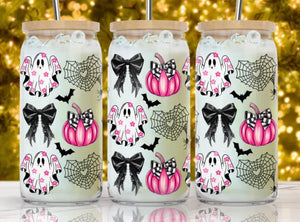 Ghosts and pumpkins (must also add a cup)
