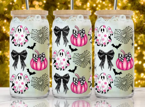 Ghosts and pumpkins (must also add a cup)