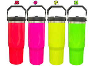 Neon 30oz stainless steel tumbler