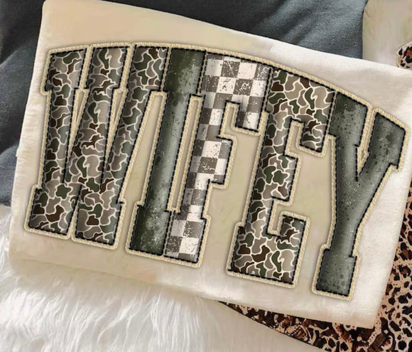 Camo wifey print for sale