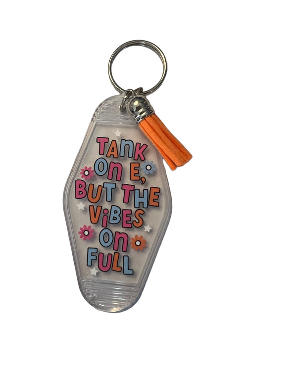 Tank on E keychain