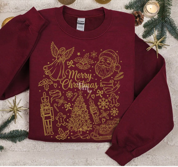 Merry Christmas gold (must also add a shirt)