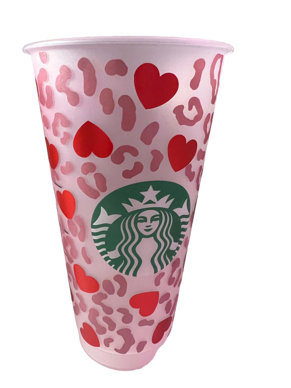 Leopard and hearts venti