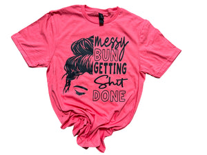 Messy bun T-shirt