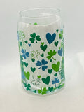 Blue green shamrock libbey