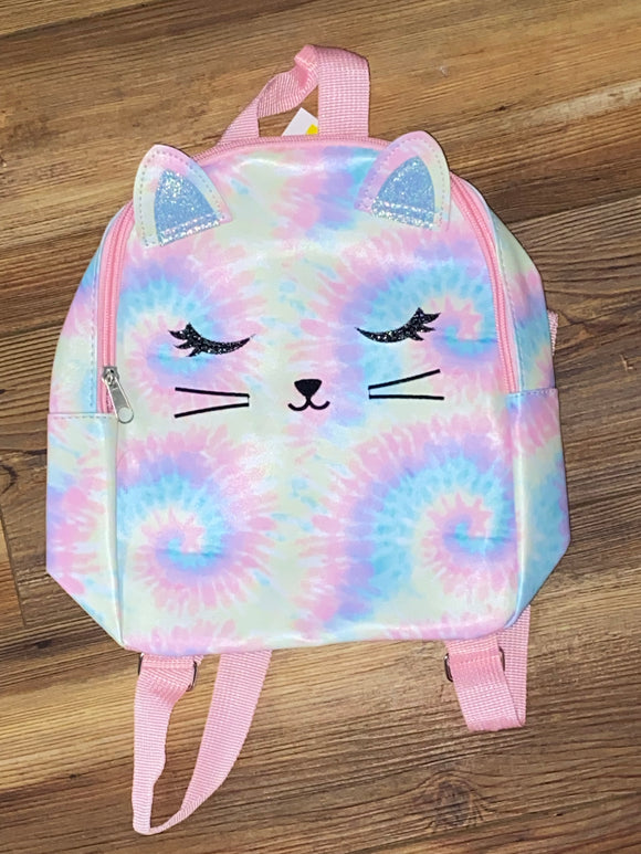 Mini Backpack tie dye kitty