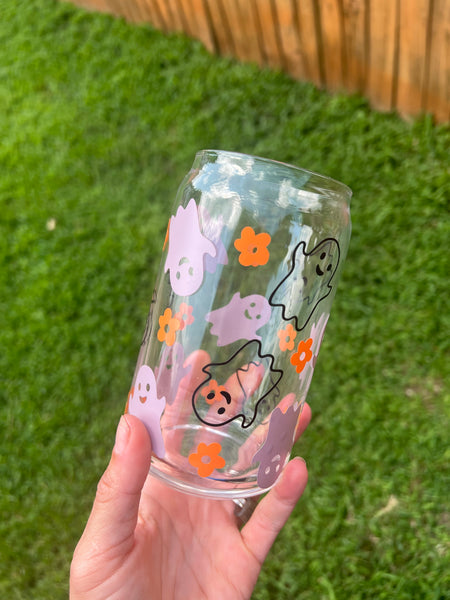 Floral Ghost Libbey Glass Cup – A Castro Creations