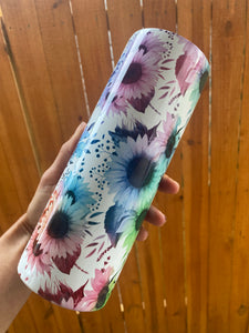 Colorful sunflower tumbler