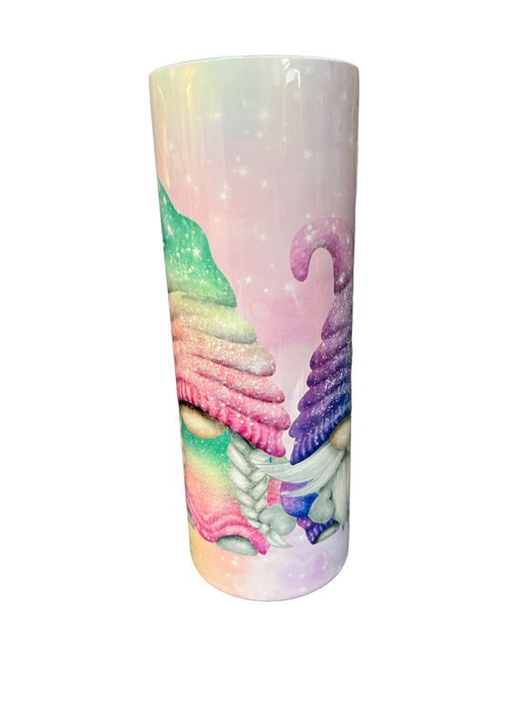 Rainbow gnomes tumbler